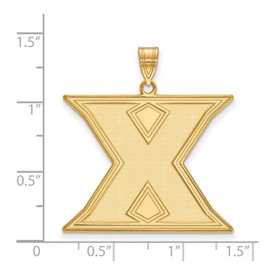 Xavier University 10K Yellow Gold Extra Large Letter X Pendant – view 2