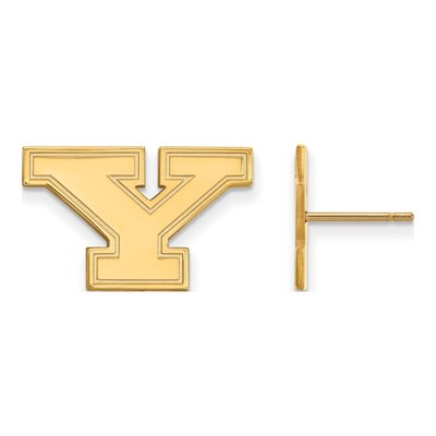 Youngstown State University 10K Yellow Gold Small Letter Y Stud Earrings