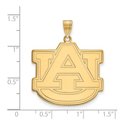 Auburn University 10K Yellow Gold Extra Large XL Pendant – view 2