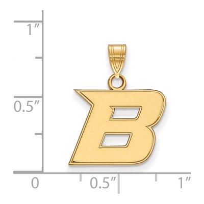 Boise State University 10K Yellow Gold Small Letter B Pendant – view 2