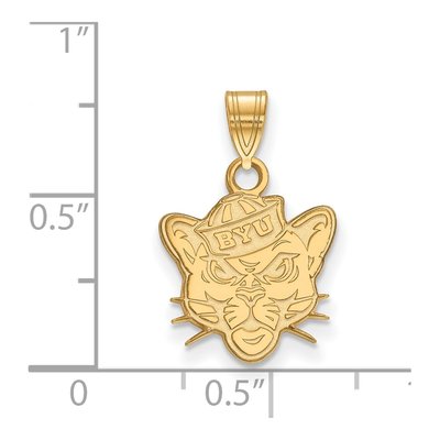 Brigham Young University 10K Yellow Gold BYU Cougars Small Pendant – view 2
