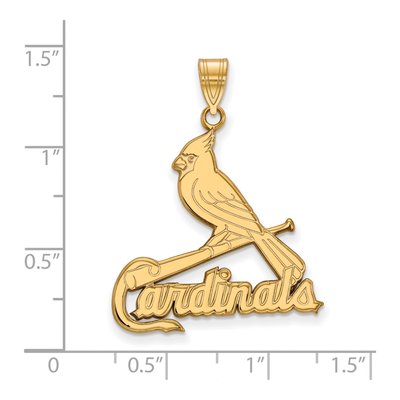 St. Louis Cardinals 10K Yellow Gold Extra Large Pendant – view 2