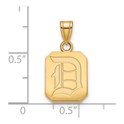 Duquesne University 10K Yellow Gold Small Letter D Pendant – view 2