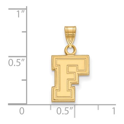 Fordham University 10K Yellow Gold Small Letter F Pendant – view 2