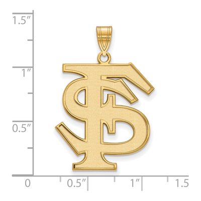 Florida State University 10K Yellow Gold F-S Extra Large Pendant – view 2