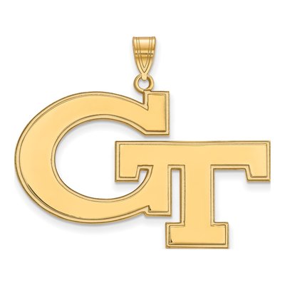 Georgia Institute of Technology 10K Yellow Gold Tech G-T Extra Large Pendant