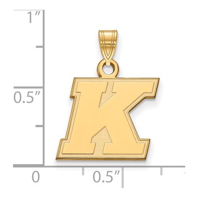 Kent State University 10K Yellow Gold Small Letter K Pendant – view 2