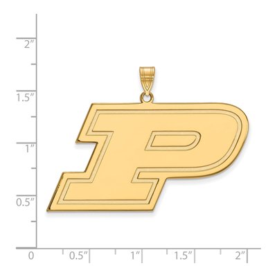 Purdue University 10K Yellow Gold Extra Large Letter P Pendant – view 2