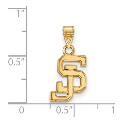 San Jose State University 10K Yellow Gold San S-J Small Pendant – view 2