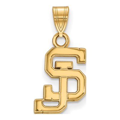 San Jose State University 10K Yellow Gold San S-J Small Pendant