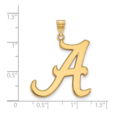 University of Alabama 10K Yellow Gold Extra Large Letter A Pendant – view 2