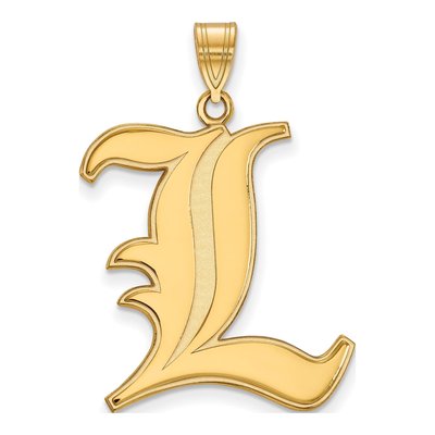 University of Louisville 10K Yellow Gold Extra Large Letter L Pendant