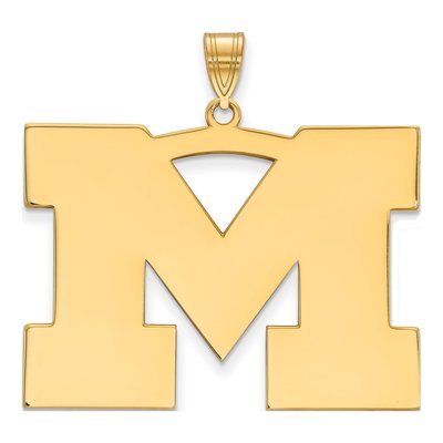University of Michigan 10K Yellow Gold Extra Large Letter M Pendant