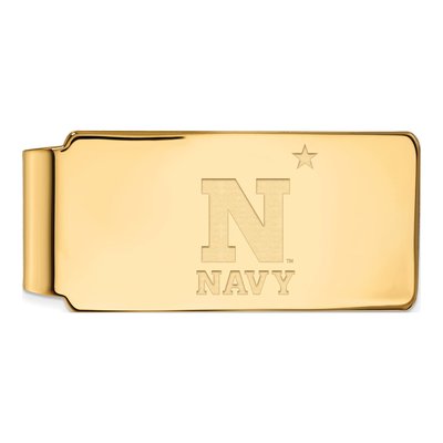 10K Yellow Gold Logoart Us Naval Academy Money Clip