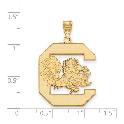 University of South Carolina 10K Yellow Gold Extra Large Pendant – view 2