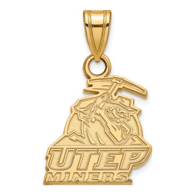 University of Texas at El Paso 10K Yellow Gold UTEP Miners Small Pendant