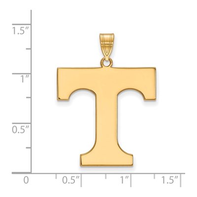 University of Tennessee 10K Yellow Gold Extra Large Letter T Pendant – view 2