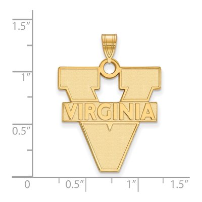 University of Virginia 10K Yellow Gold Extra Large Pendant – view 2