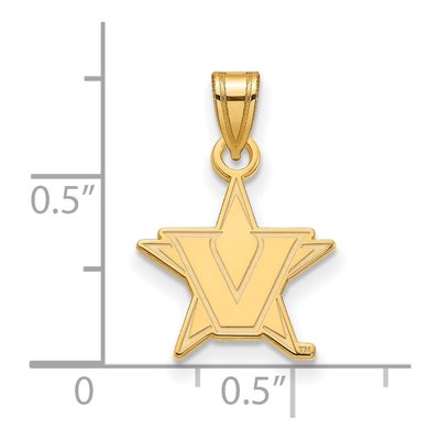 Vanderbilt University 10K Yellow Gold Small Pendant – view 2