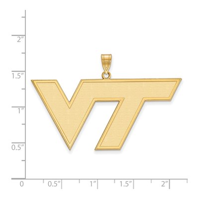 Virginia Tech 10K Yellow Gold Extra Large Pendant – view 2