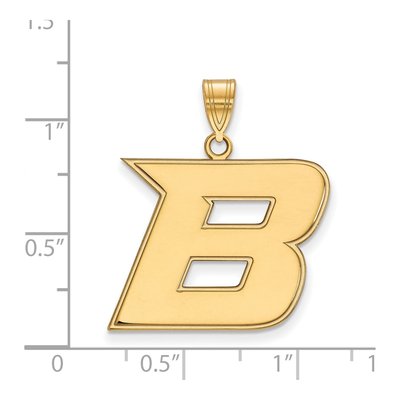 Boise State University 10K Yellow Gold Large Letter B Pendant – view 2