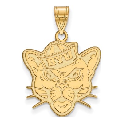 Brigham Young University 10K Yellow Gold Cougar Large Pendant