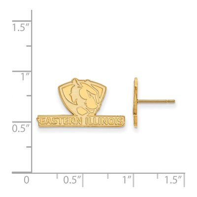 Eastern Illinois University 10K Yellow Gold Small Stud Earrings – view 2