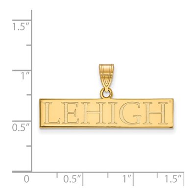 Lehigh University 10K Yellow Gold Large Bar Pendant – view 2