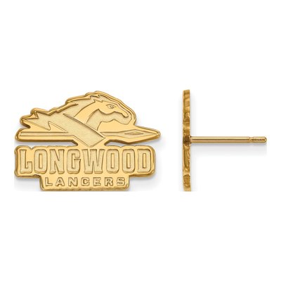 Longwood University 10K Yellow Gold Lancers Stud Earrings