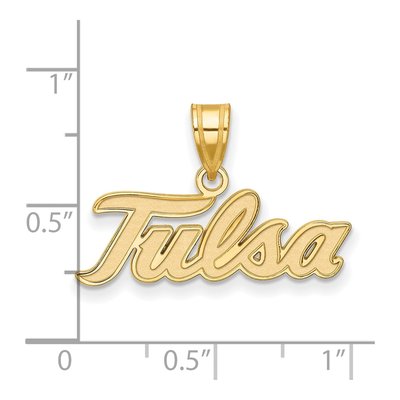 University of Tulsa 10K Yellow Gold T-U Large Pendant – view 3