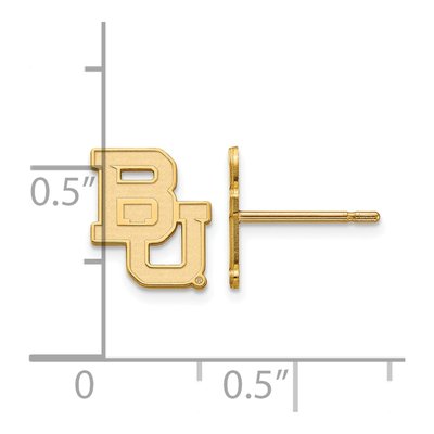 Baylor University 10K Yellow Gold Bears Extra Small Stud Earrings – view 2