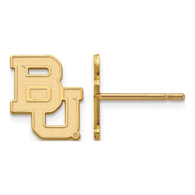 Baylor University 10K Yellow Gold Bears Extra Small Stud Earrings