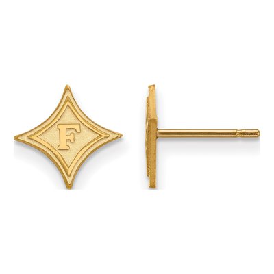 Furman University 10K Yellow Gold Extra Small Stud Earrings