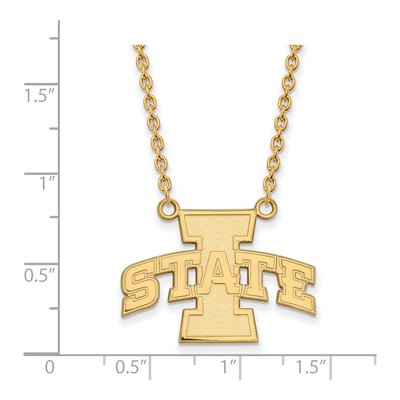 Iowa State University 10K Yellow Gold Large Pendant Necklace – view 2