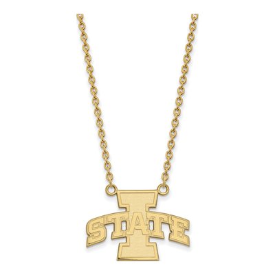 Iowa State University 10K Yellow Gold Large Pendant Necklace
