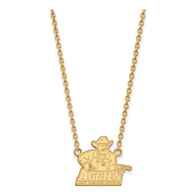 New Mexico State University 10K Yellow Gold Aggies Large Necklace