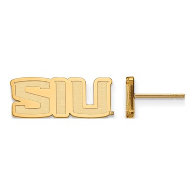 Southern Illinois University 10K Yellow Gold SIU Salukis Stud Earrings