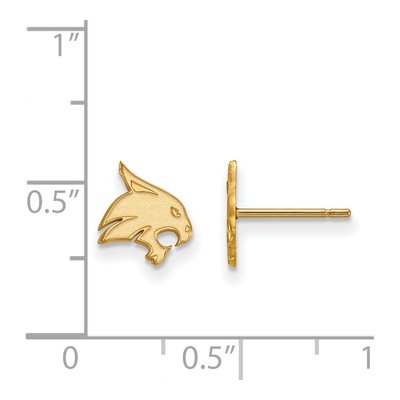 Texas State University 10K Yellow Gold Bobcat Earrings – view 2