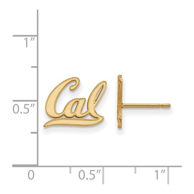 University of California Berkeley 10K Yellow Gold UC Extra Small Stud Earrings – view 2