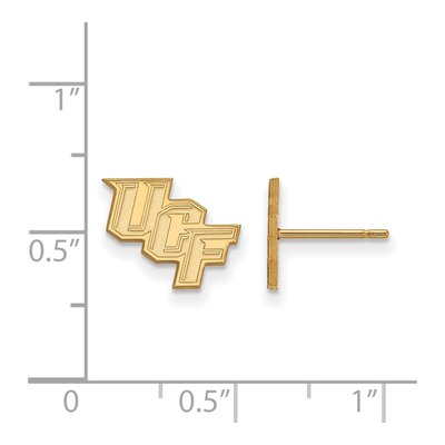 University of Central Florida 10K Yellow Gold U-C-F Extra Small Earrings – view 2