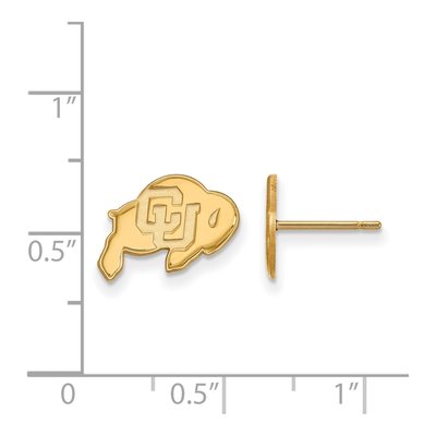 University of Colorado 10K Yellow Gold Of Buffalo Earrings – view 2