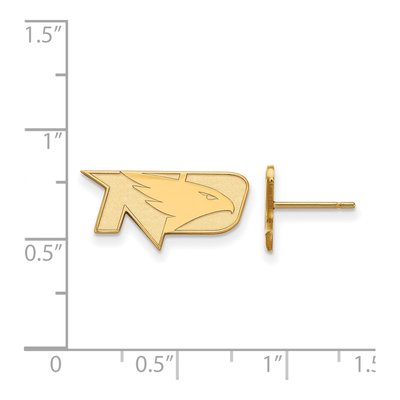 University of North Dakota 10K Yellow Gold Extra Small Stud Earrings – view 2