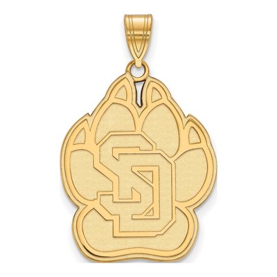 University of South Dakota 10K Yellow Gold USD Coyotes Extra Large Pendant