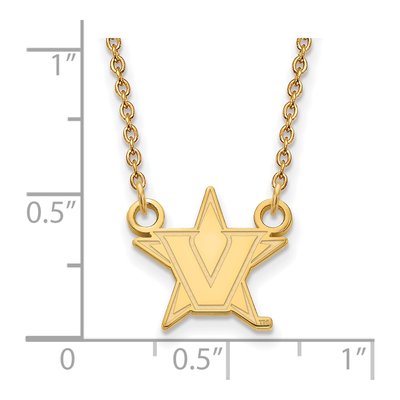 Vanderbilt University 10K Yellow Gold Small Necklace – view 3