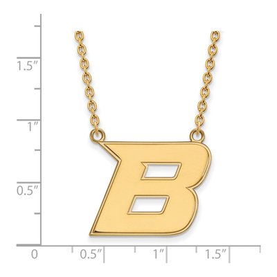 Boise State University 10K Yellow Gold Large Letter B Necklace – view 2