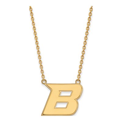 Boise State University 10K Yellow Gold Large Letter B Necklace