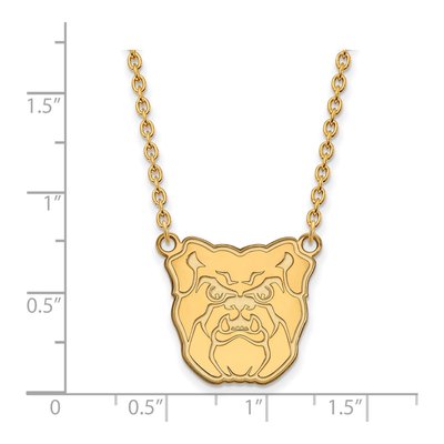 Butler University 10K Yellow Gold Large Bulldog Necklace – view 2