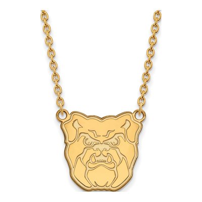 Butler University 10K Yellow Gold Large Bulldog Necklace