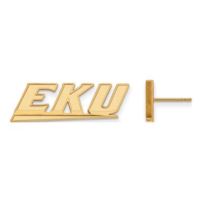 Eastern Kentucky University 10K Yellow Gold E-K-U Small Stud Earrings