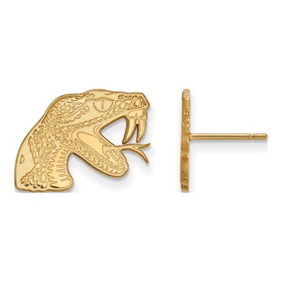 Florida A&M University 10K Yellow Gold A&m Rattler Stud Earrings